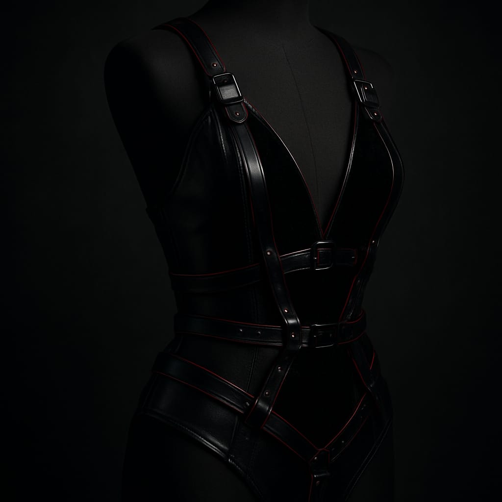 Leather Harness Bodysuit