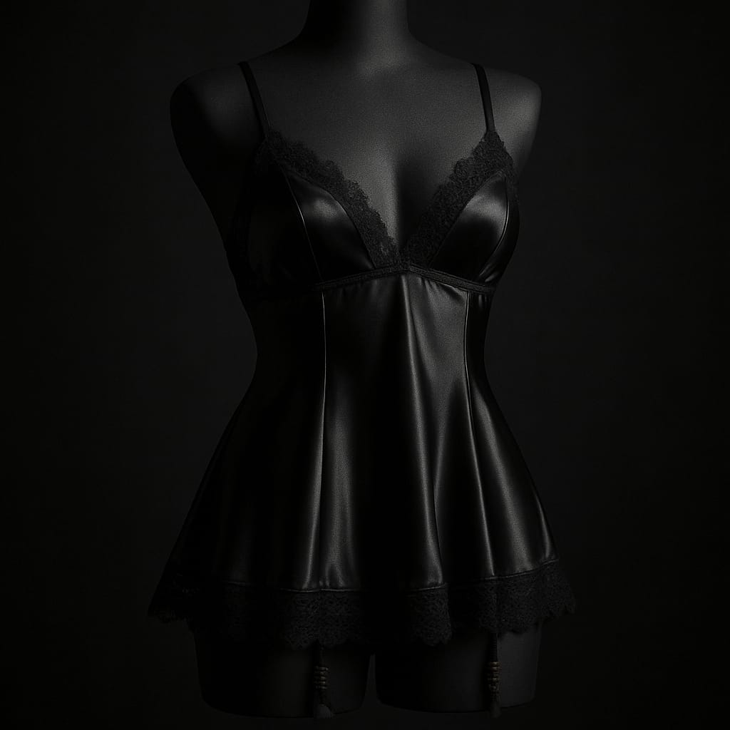 Satin Babydoll & Garter Set