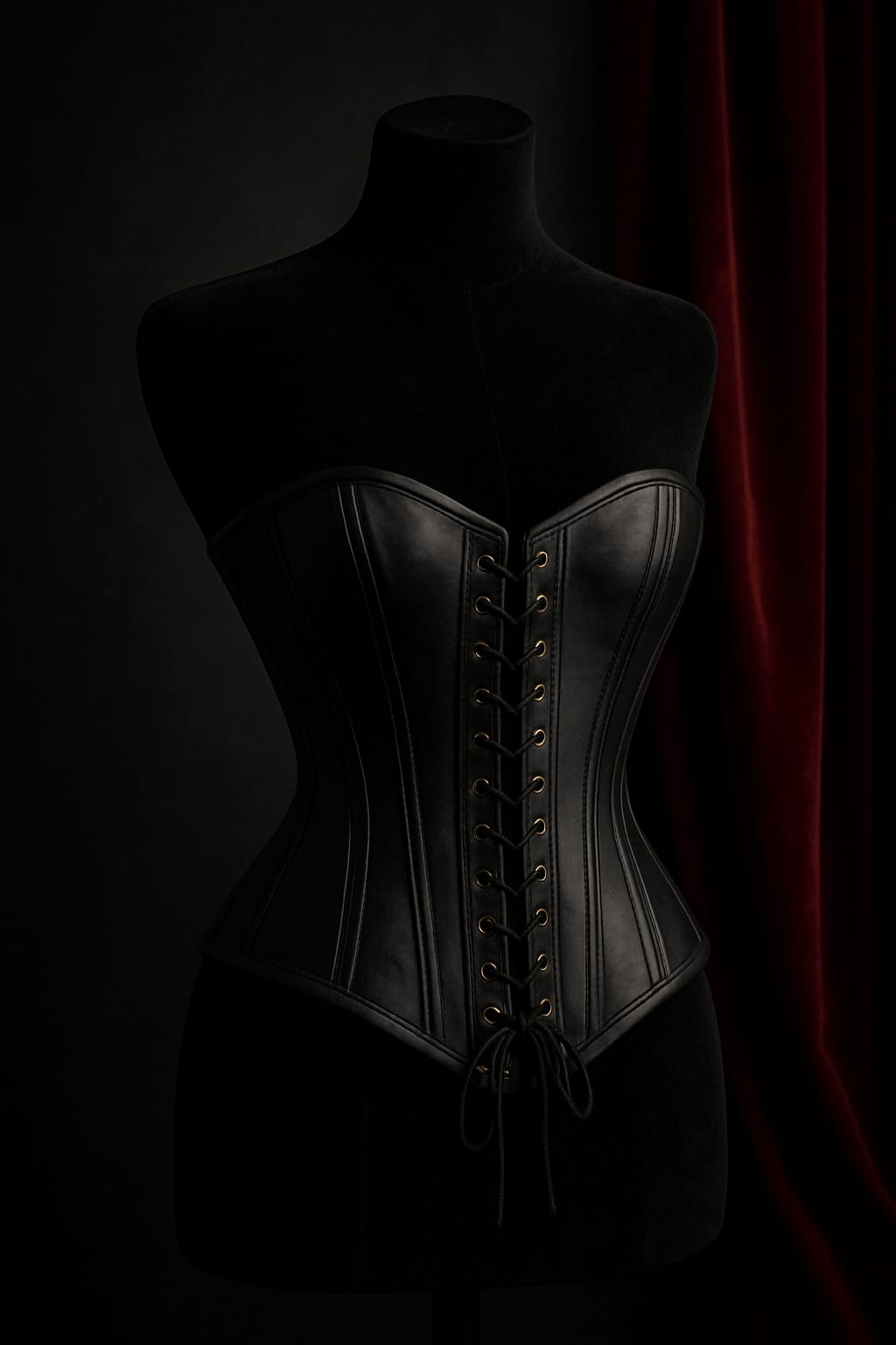 Steel-Boned Leather Corset