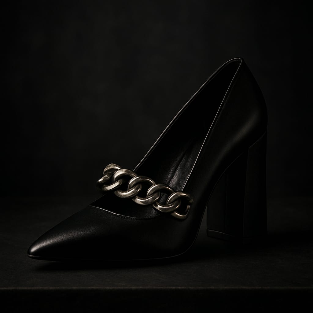 Chain Block Heels