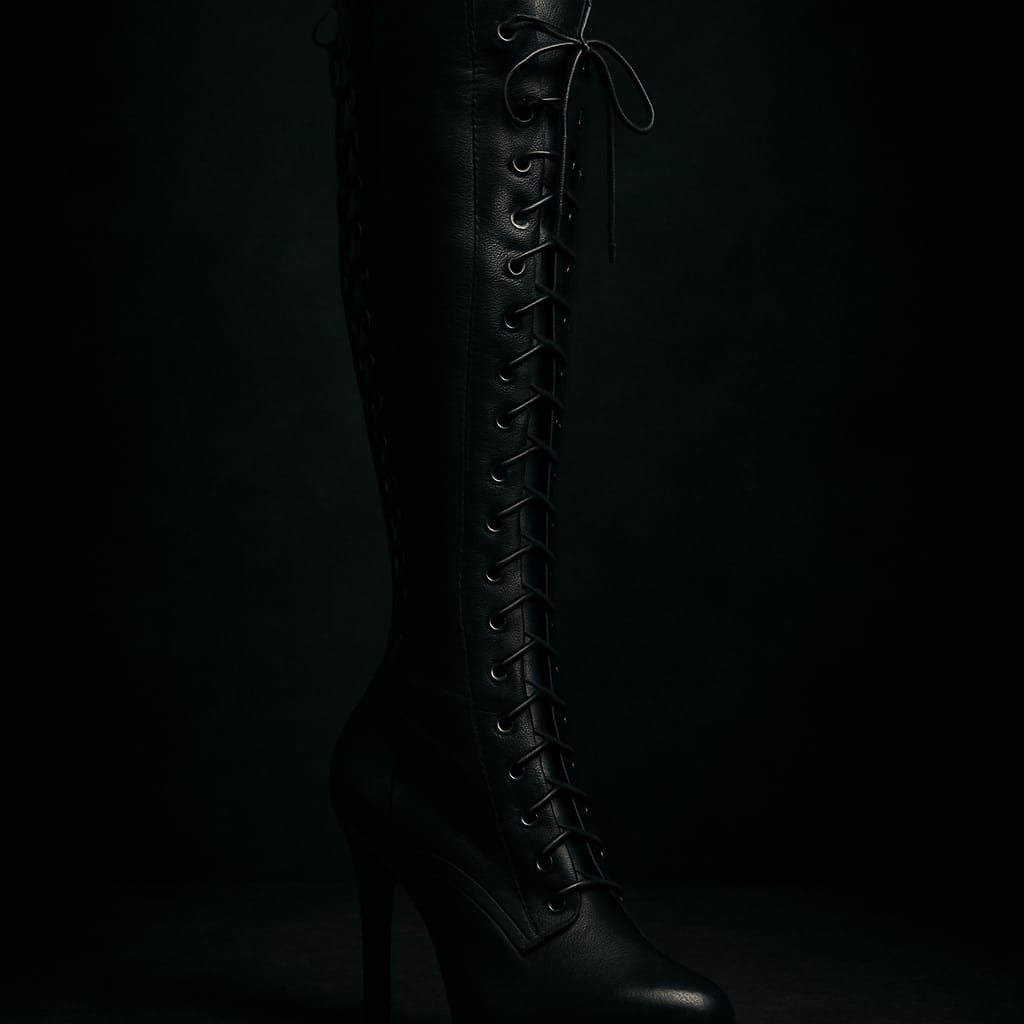 Over-Knee Lace-Up Stilettos
