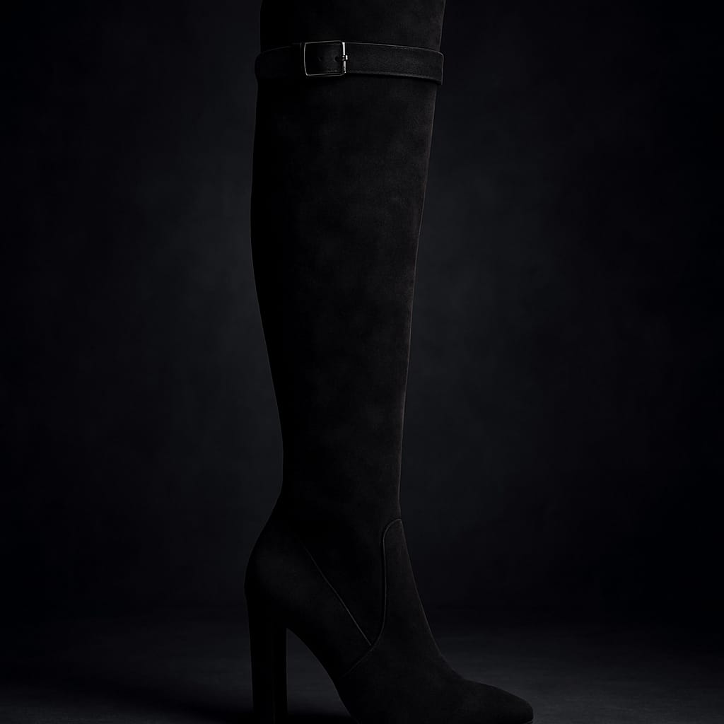 Suede Over-Knee Stilettos